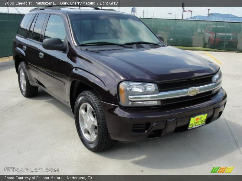 Dark Cherry Metallic / Light Gray 2008 Chevrolet TrailBlazer LS
