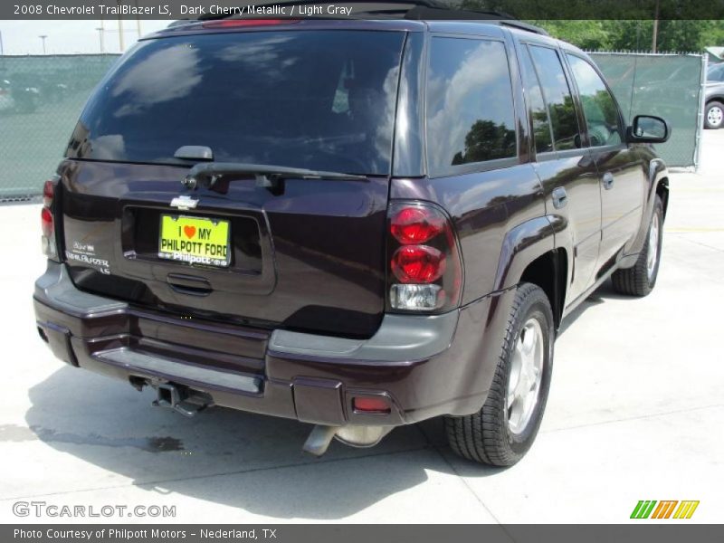 Dark Cherry Metallic / Light Gray 2008 Chevrolet TrailBlazer LS