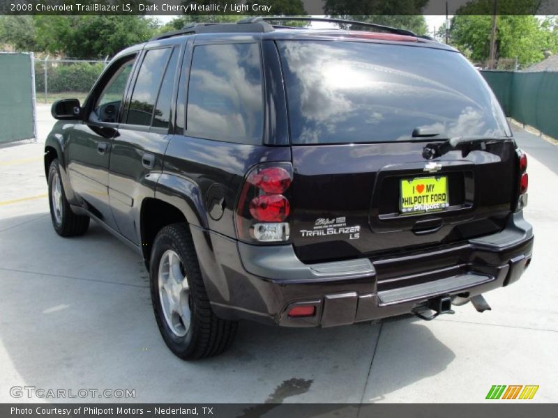 Dark Cherry Metallic / Light Gray 2008 Chevrolet TrailBlazer LS