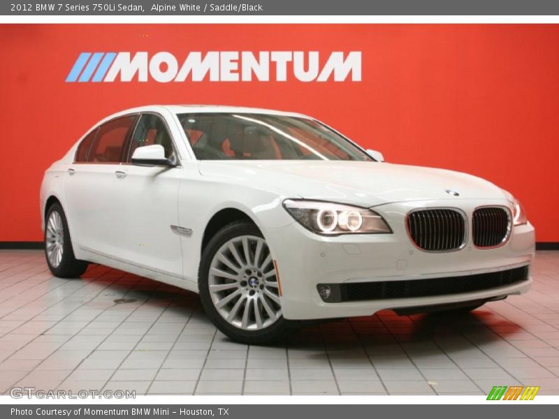 Alpine White / Saddle/Black 2012 BMW 7 Series 750Li Sedan