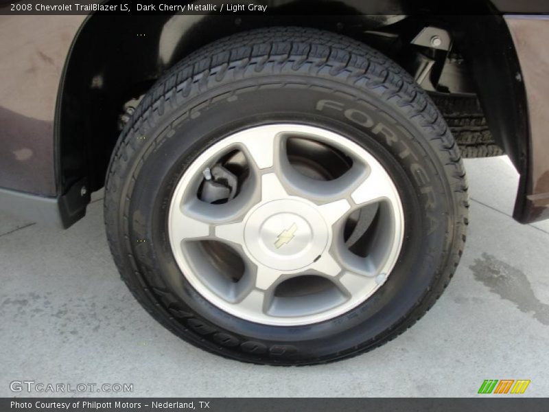 Dark Cherry Metallic / Light Gray 2008 Chevrolet TrailBlazer LS