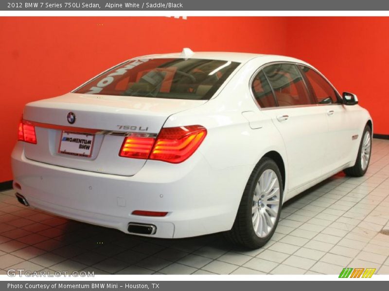 Alpine White / Saddle/Black 2012 BMW 7 Series 750Li Sedan