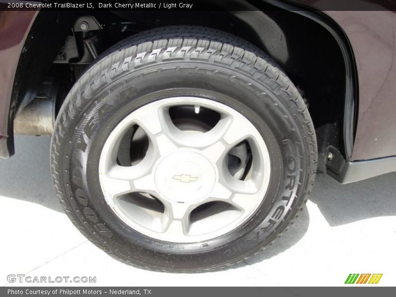 Dark Cherry Metallic / Light Gray 2008 Chevrolet TrailBlazer LS