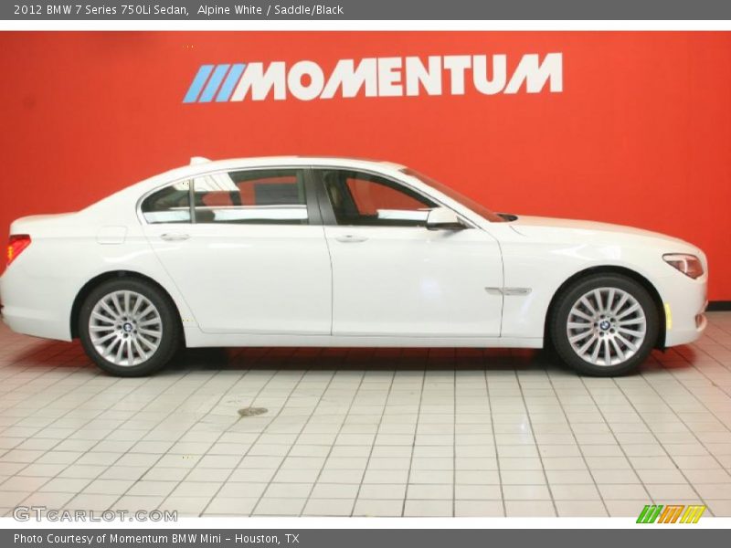 Alpine White / Saddle/Black 2012 BMW 7 Series 750Li Sedan