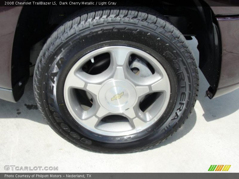Dark Cherry Metallic / Light Gray 2008 Chevrolet TrailBlazer LS