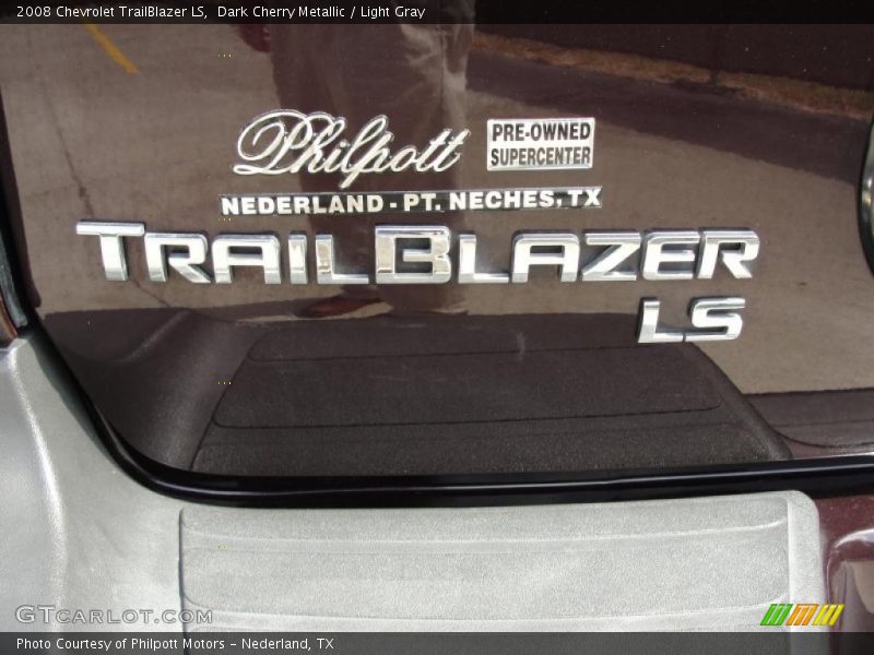 Dark Cherry Metallic / Light Gray 2008 Chevrolet TrailBlazer LS