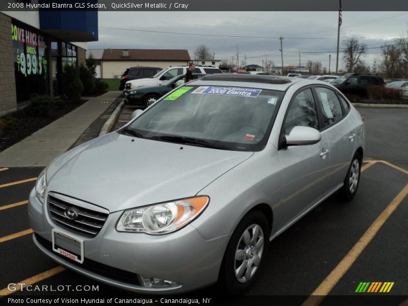 QuickSilver Metallic / Gray 2008 Hyundai Elantra GLS Sedan