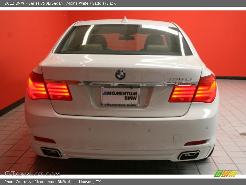 Alpine White / Saddle/Black 2012 BMW 7 Series 750Li Sedan