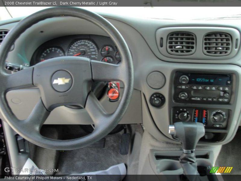 Dark Cherry Metallic / Light Gray 2008 Chevrolet TrailBlazer LS