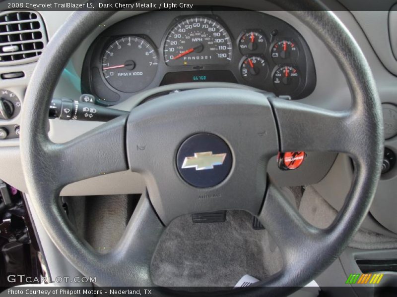 Dark Cherry Metallic / Light Gray 2008 Chevrolet TrailBlazer LS
