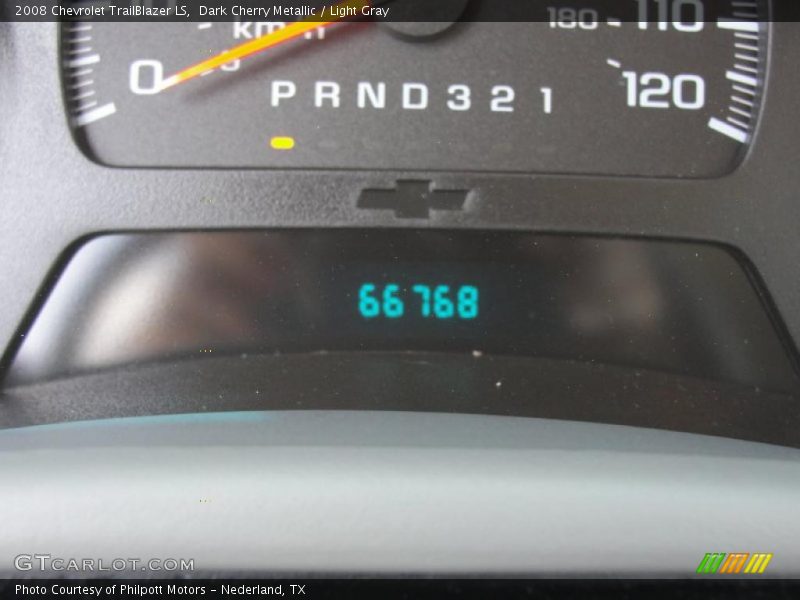 Dark Cherry Metallic / Light Gray 2008 Chevrolet TrailBlazer LS