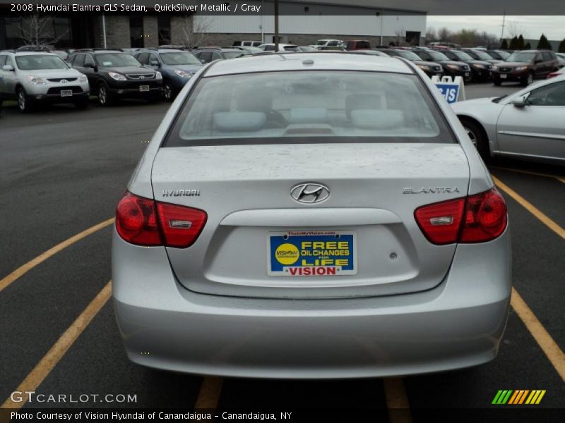 QuickSilver Metallic / Gray 2008 Hyundai Elantra GLS Sedan