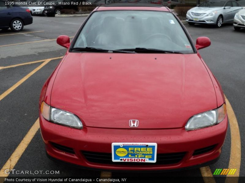 Milano Red / Black 1995 Honda Civic EX Coupe