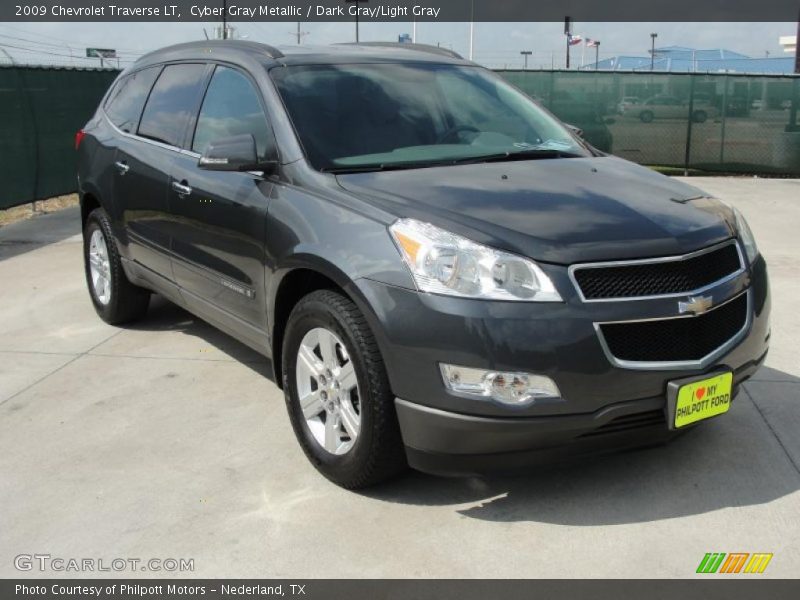Cyber Gray Metallic / Dark Gray/Light Gray 2009 Chevrolet Traverse LT