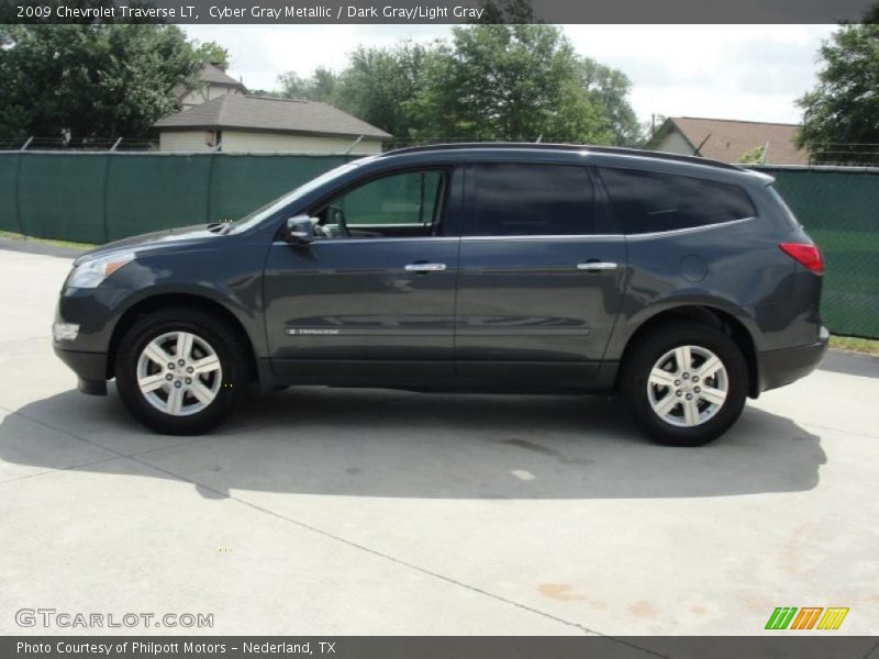 Cyber Gray Metallic / Dark Gray/Light Gray 2009 Chevrolet Traverse LT