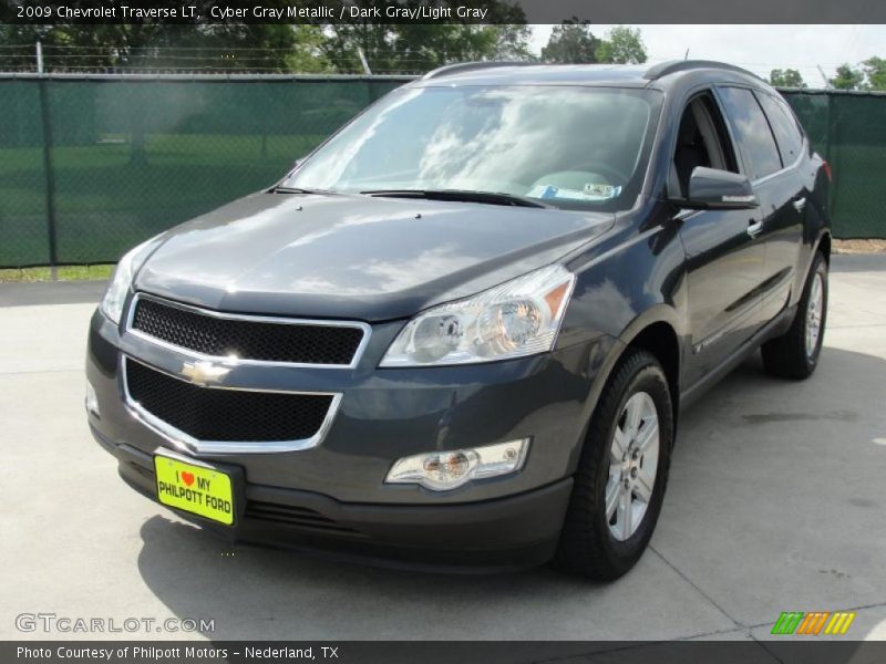 Cyber Gray Metallic / Dark Gray/Light Gray 2009 Chevrolet Traverse LT