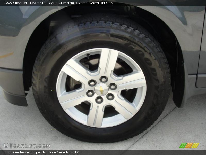Cyber Gray Metallic / Dark Gray/Light Gray 2009 Chevrolet Traverse LT