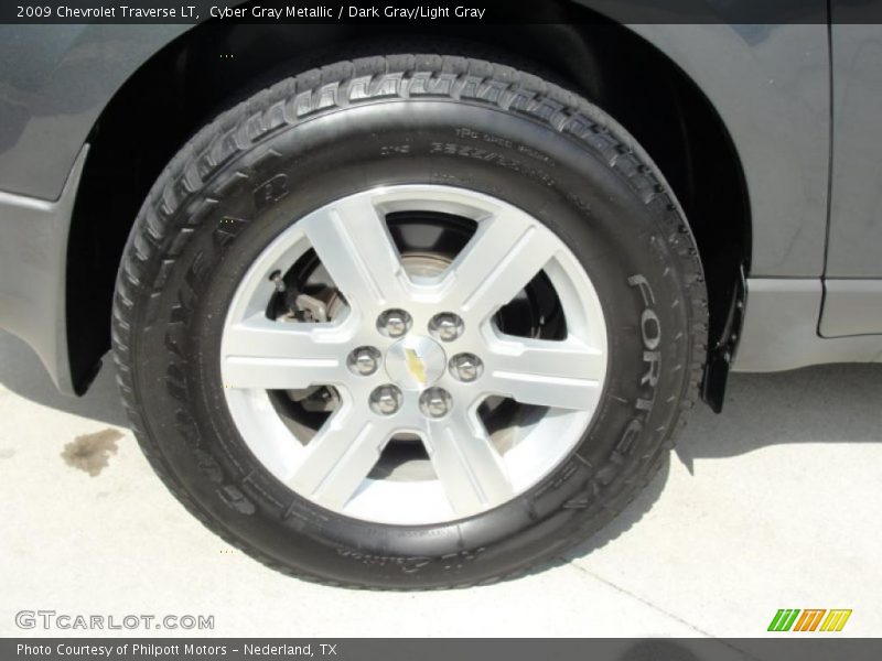 Cyber Gray Metallic / Dark Gray/Light Gray 2009 Chevrolet Traverse LT