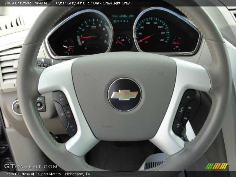 Cyber Gray Metallic / Dark Gray/Light Gray 2009 Chevrolet Traverse LT