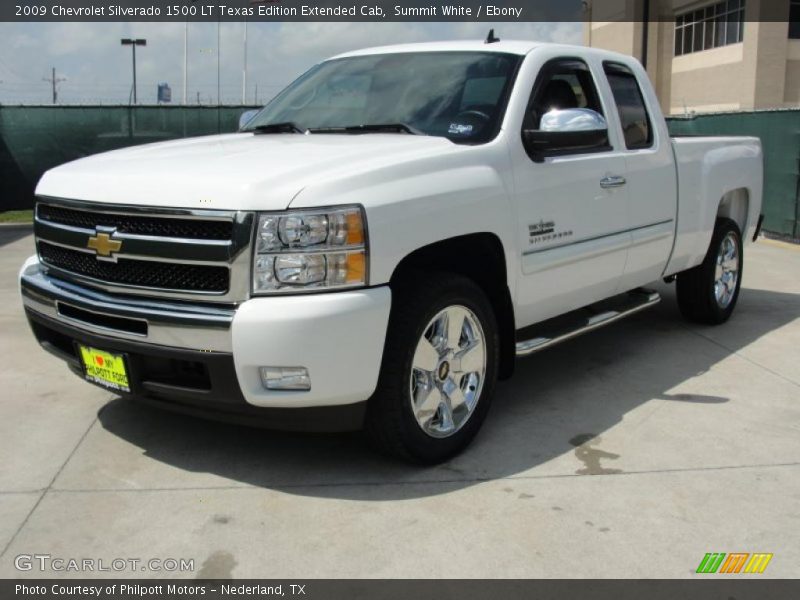 Summit White / Ebony 2009 Chevrolet Silverado 1500 LT Texas Edition Extended Cab