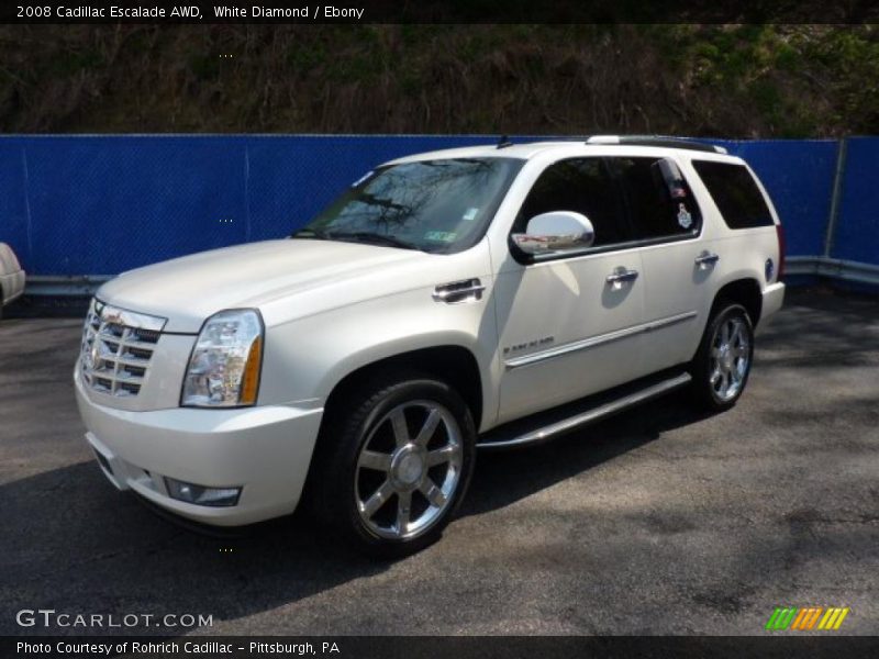 White Diamond / Ebony 2008 Cadillac Escalade AWD