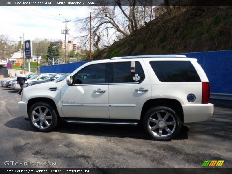 White Diamond / Ebony 2008 Cadillac Escalade AWD