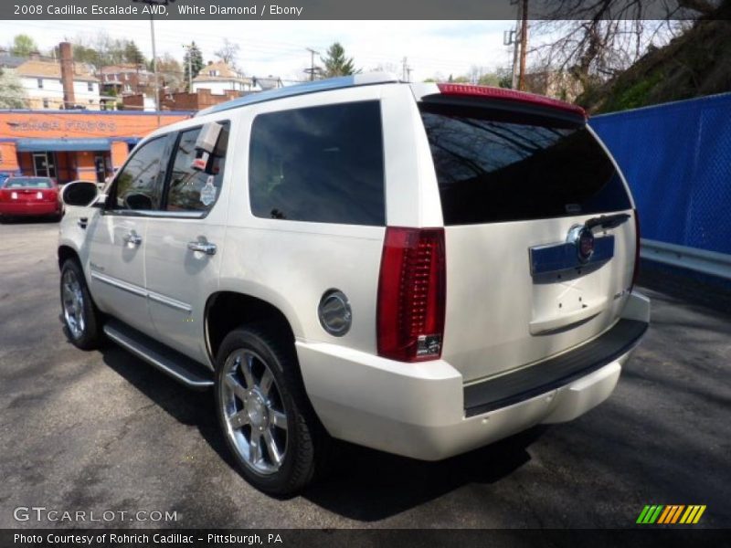 White Diamond / Ebony 2008 Cadillac Escalade AWD