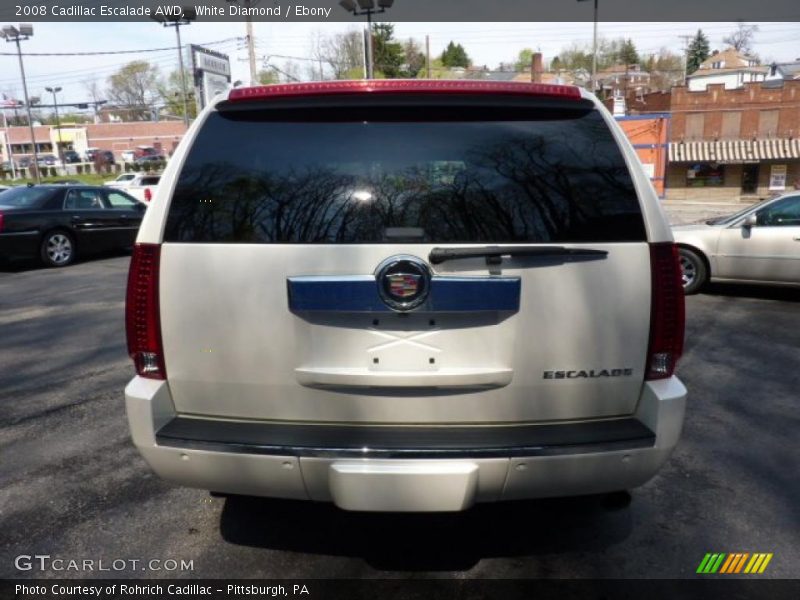 White Diamond / Ebony 2008 Cadillac Escalade AWD