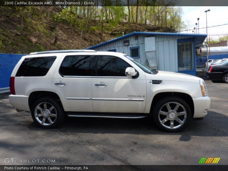 White Diamond / Ebony 2008 Cadillac Escalade AWD