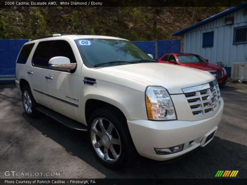 White Diamond / Ebony 2008 Cadillac Escalade AWD