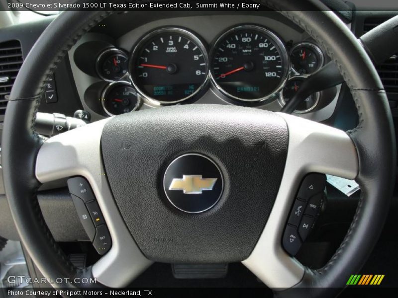 Summit White / Ebony 2009 Chevrolet Silverado 1500 LT Texas Edition Extended Cab