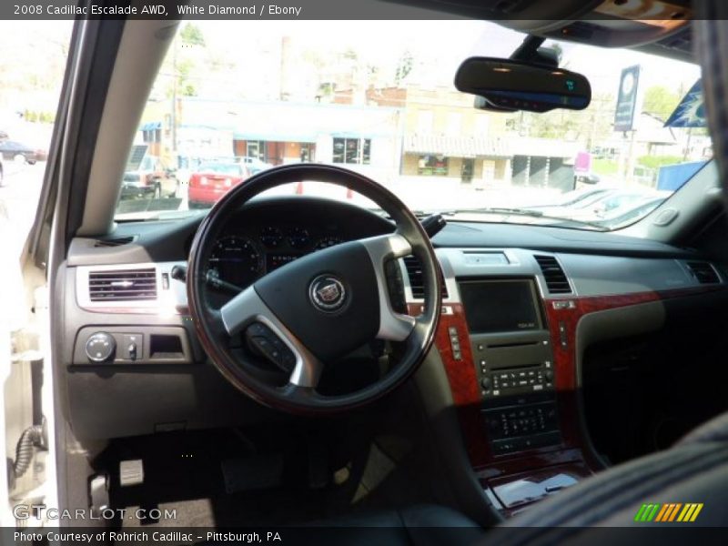 White Diamond / Ebony 2008 Cadillac Escalade AWD