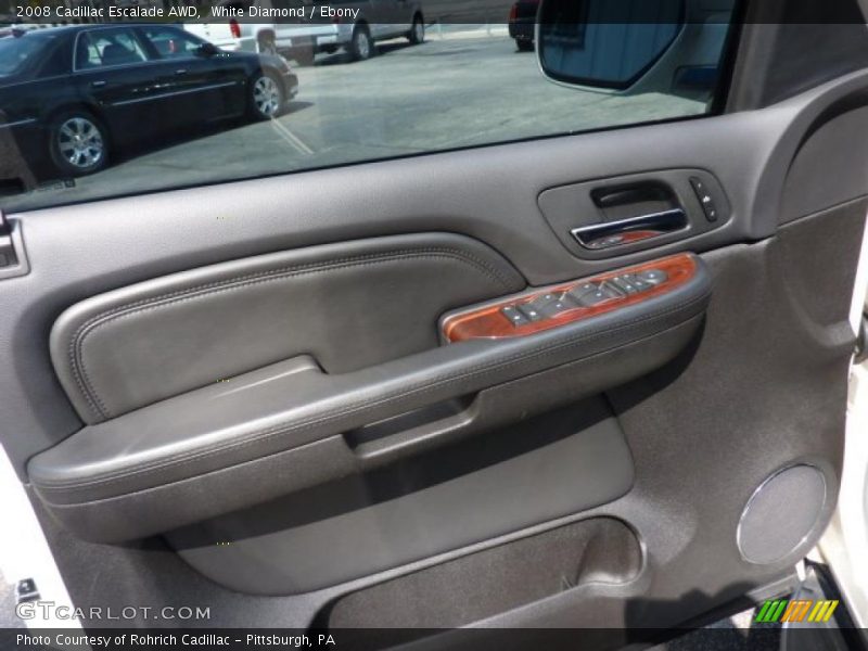 White Diamond / Ebony 2008 Cadillac Escalade AWD