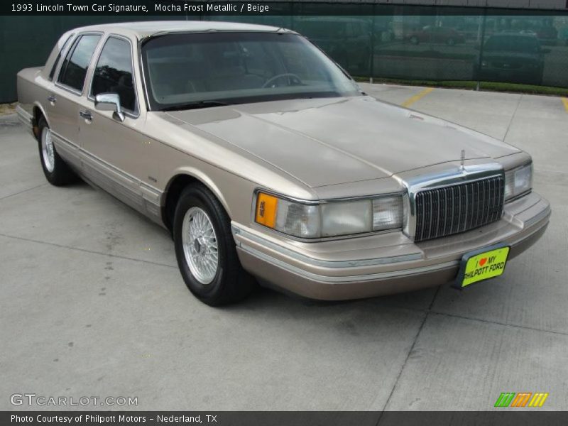 Mocha Frost Metallic / Beige 1993 Lincoln Town Car Signature