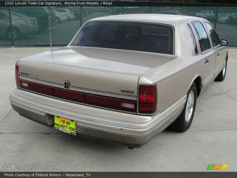 Mocha Frost Metallic / Beige 1993 Lincoln Town Car Signature