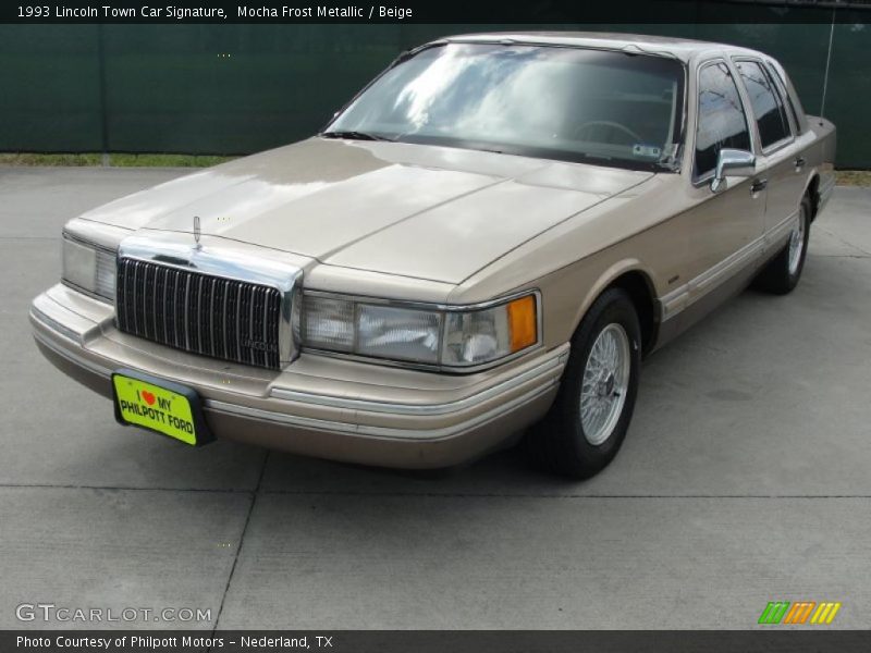 Mocha Frost Metallic / Beige 1993 Lincoln Town Car Signature