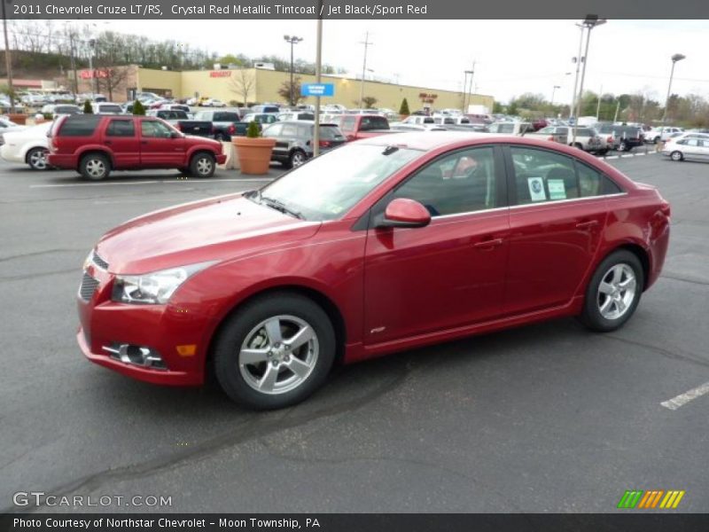 Crystal Red Metallic Tintcoat / Jet Black/Sport Red 2011 Chevrolet Cruze LT/RS