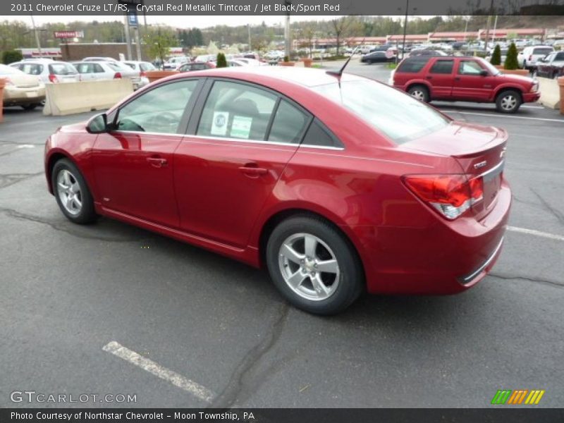 Crystal Red Metallic Tintcoat / Jet Black/Sport Red 2011 Chevrolet Cruze LT/RS