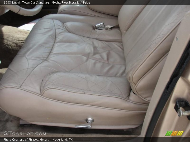 Mocha Frost Metallic / Beige 1993 Lincoln Town Car Signature