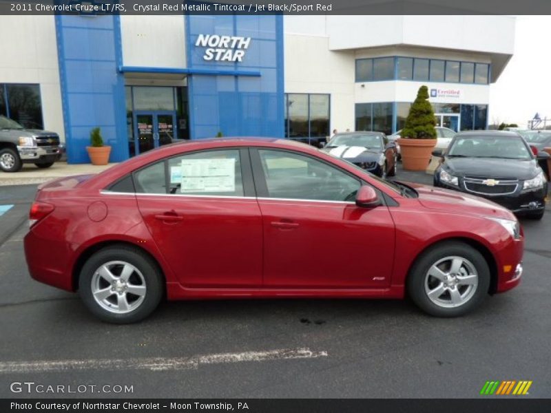 Crystal Red Metallic Tintcoat / Jet Black/Sport Red 2011 Chevrolet Cruze LT/RS