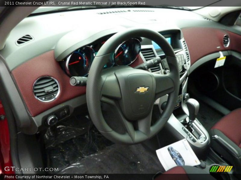 Crystal Red Metallic Tintcoat / Jet Black/Sport Red 2011 Chevrolet Cruze LT/RS