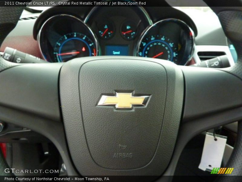 Crystal Red Metallic Tintcoat / Jet Black/Sport Red 2011 Chevrolet Cruze LT/RS