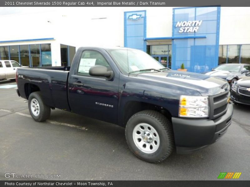 Imperial Blue Metallic / Dark Titanium 2011 Chevrolet Silverado 1500 Regular Cab 4x4