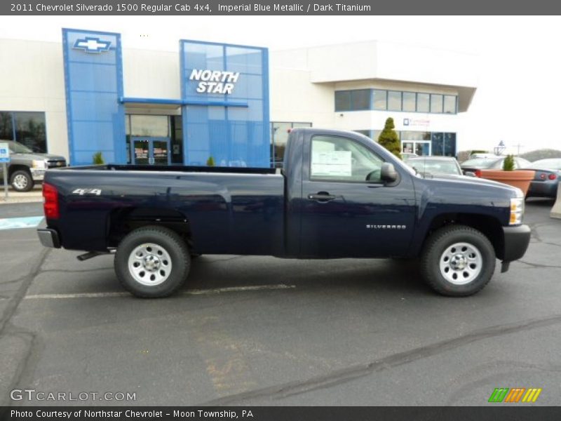 Imperial Blue Metallic / Dark Titanium 2011 Chevrolet Silverado 1500 Regular Cab 4x4