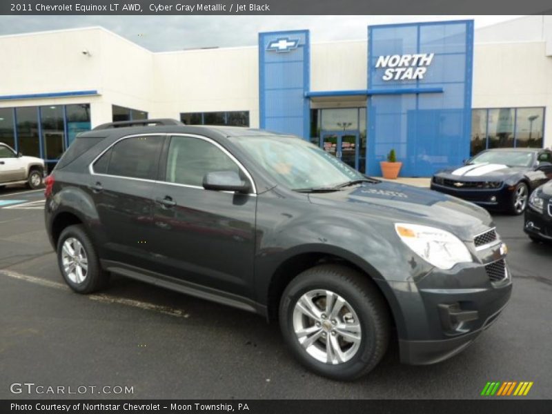 Cyber Gray Metallic / Jet Black 2011 Chevrolet Equinox LT AWD
