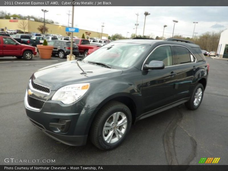 Cyber Gray Metallic / Jet Black 2011 Chevrolet Equinox LT AWD