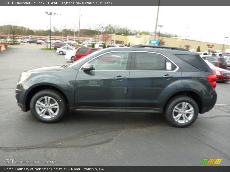 Cyber Gray Metallic / Jet Black 2011 Chevrolet Equinox LT AWD