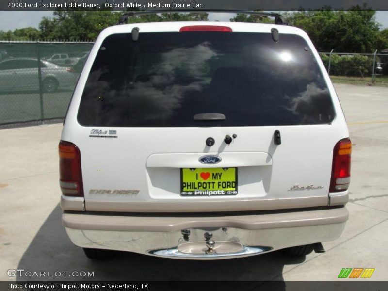 Oxford White / Medium Prairie Tan 2000 Ford Explorer Eddie Bauer