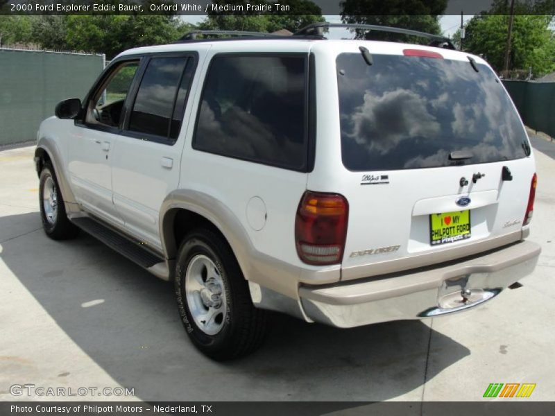Oxford White / Medium Prairie Tan 2000 Ford Explorer Eddie Bauer