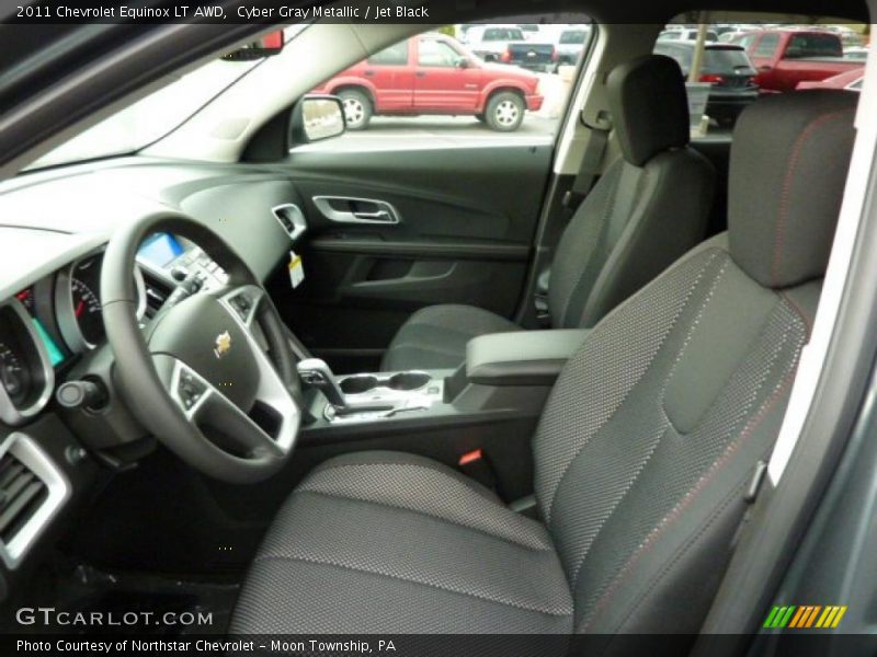 Cyber Gray Metallic / Jet Black 2011 Chevrolet Equinox LT AWD